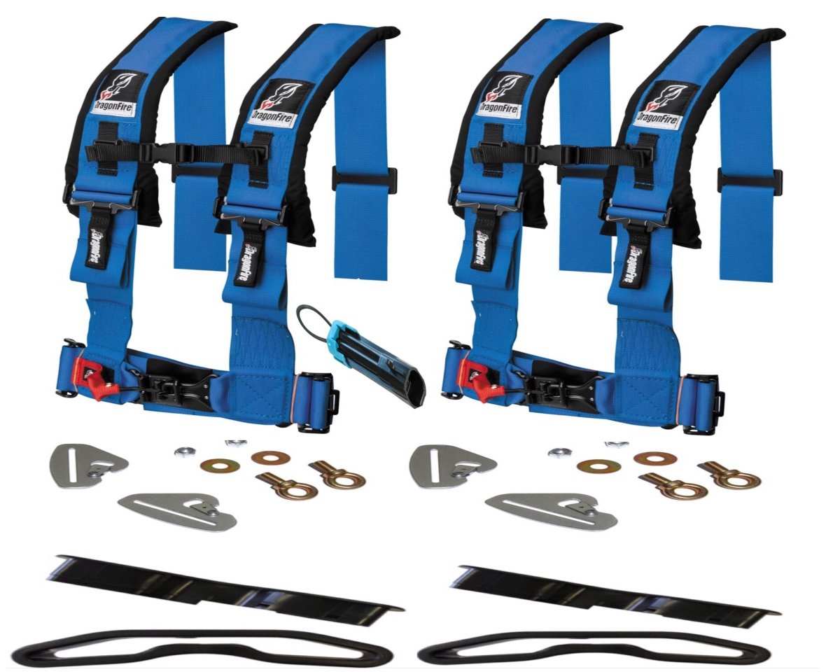 Polaris RZR Quick Release 4 Point Harness 3" Kits Dragonfire - Rad Parts