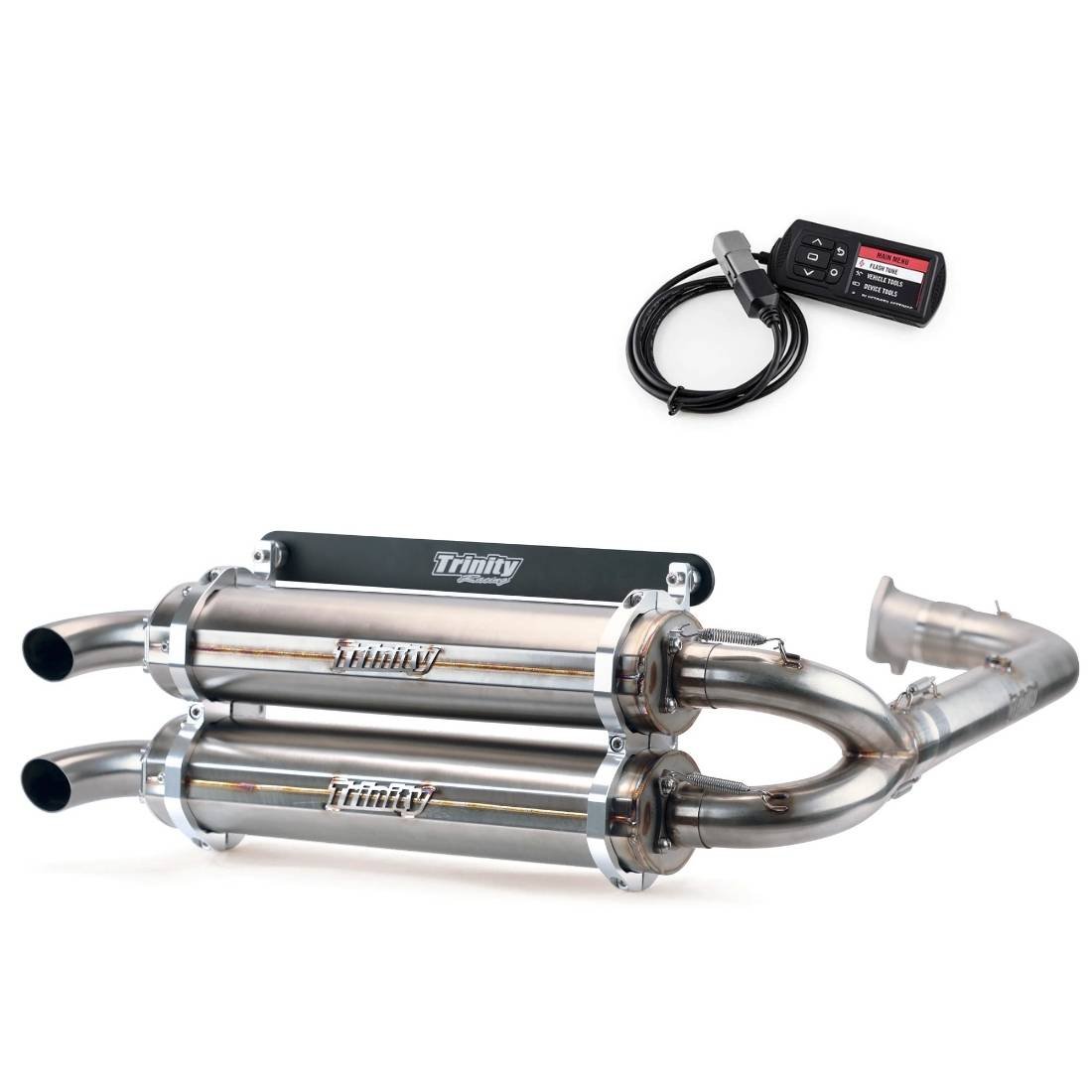 Polaris RZR Turbo FULL STAGE 5 DUAL Exhaust With Tuner | TRINITY RACING - Rad Parts