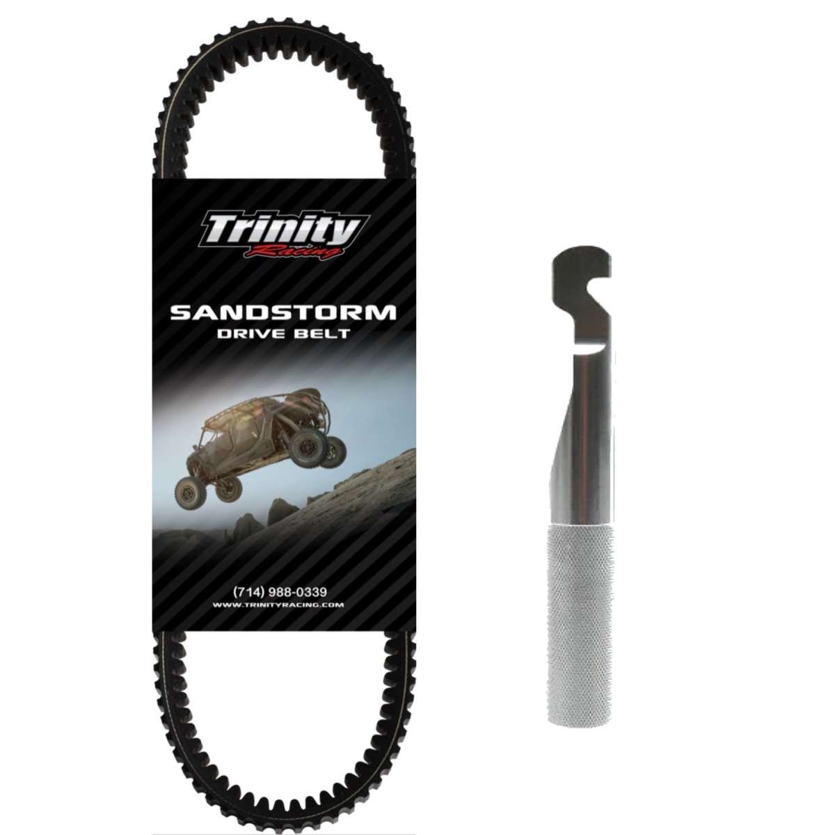Polaris RZR Turbo Sandstorm drive belt with free aluminum belt changing tool for high-performance off-road vehicles