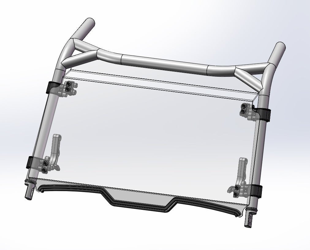 Polaris RZR XP Turbo-S Full Tilting Windshield | Spike Powersports - Rad Parts