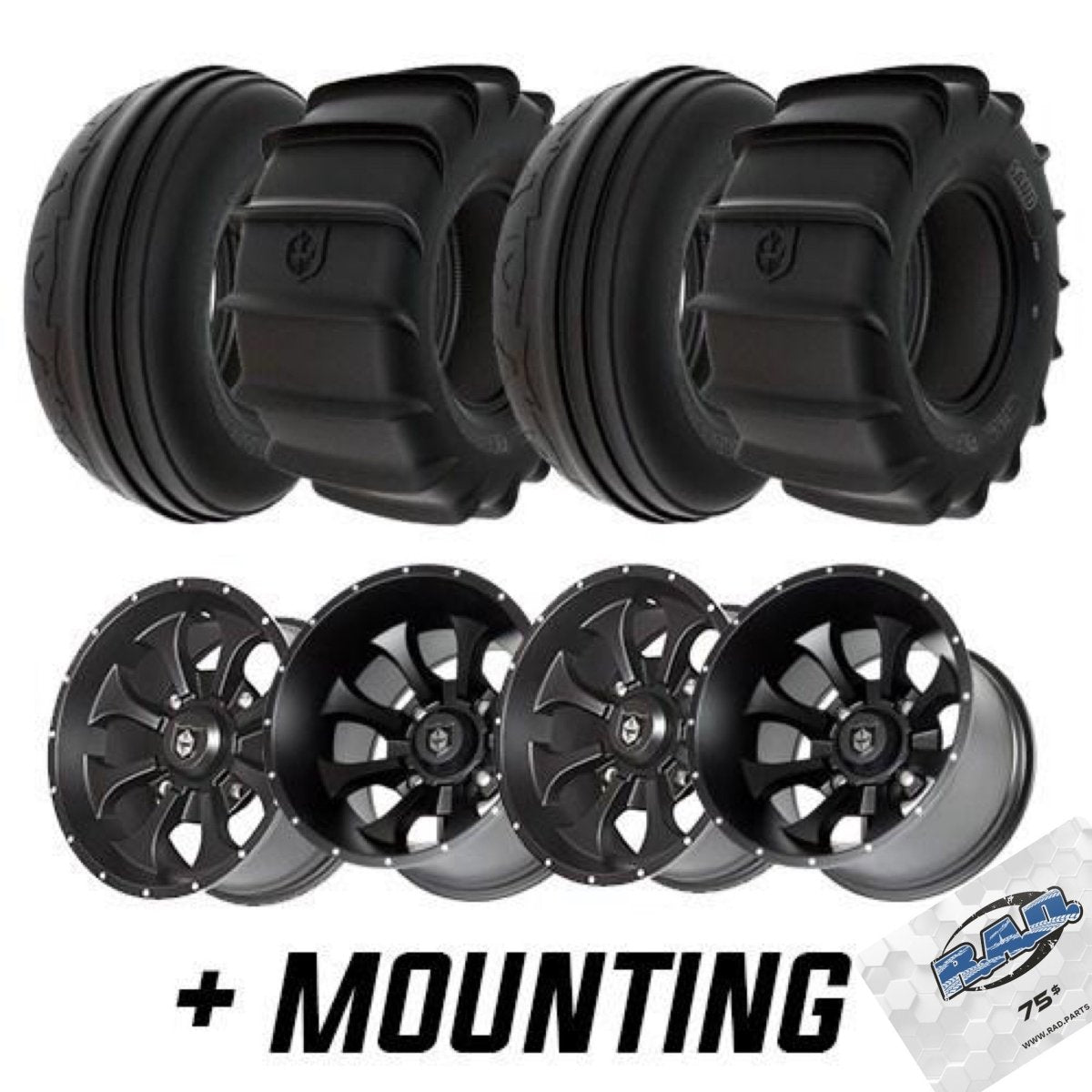 Pro Armor Sand Tire & Wheel 15" Kit / 30" Tires 4/137 Bolt Pattern + Free $75 Rad Parts Gift Card - Rad Parts