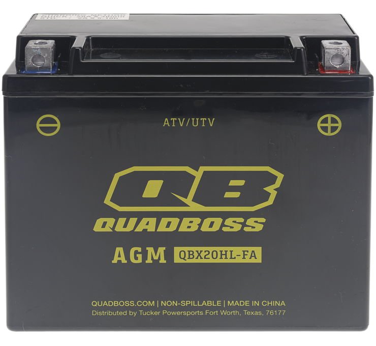 QuadBoss Maintenance-Free AGM Batterry HTX20HL-FA - Rad Parts