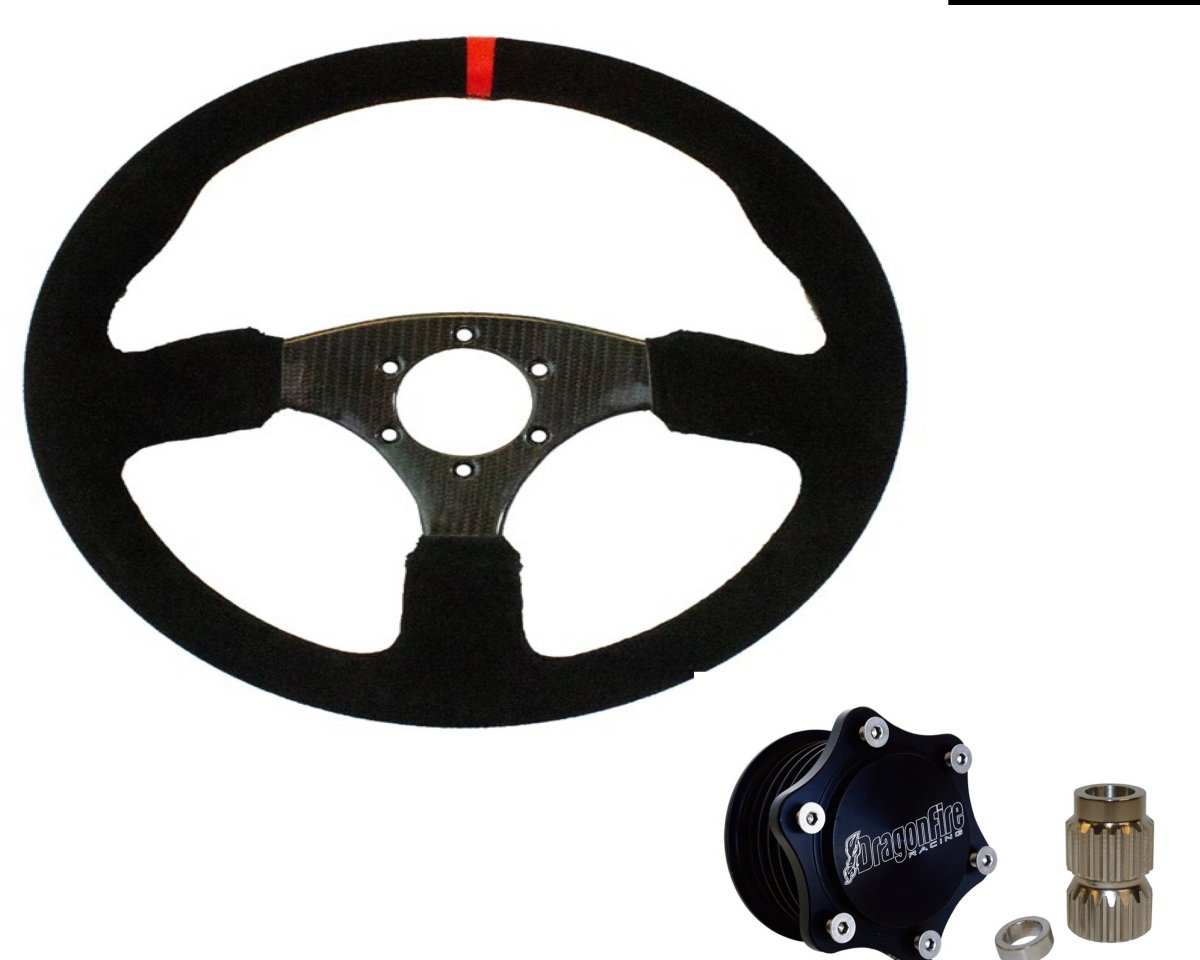 Quick-Release steering wheel Hub and Wheel Kit By DragonFire for Honda Talon - Rad Parts