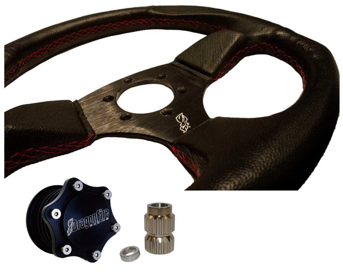 Quick-Release steering wheel Hub and Wheel Kit By DragonFire for Honda Talon - Rad Parts