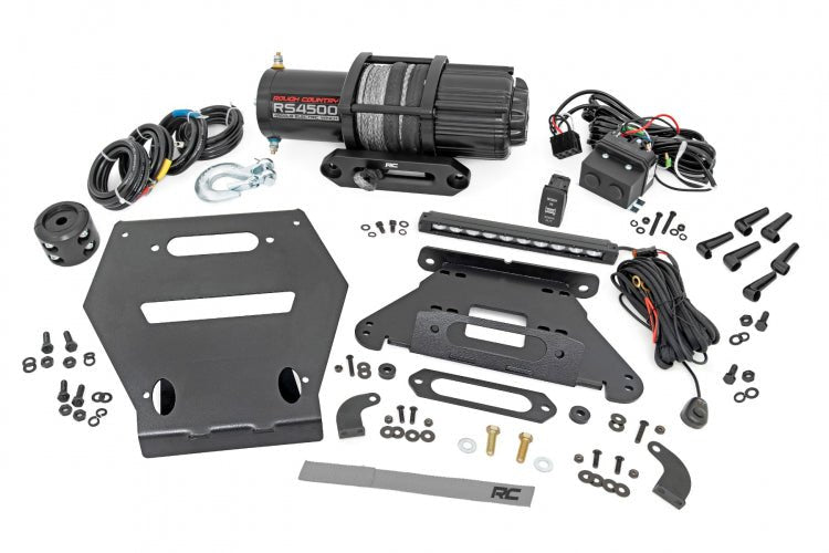 RZR Pro R Winch Mount with Synthetic Rope Winch Kit | Rough Country - Rad UTV Parts