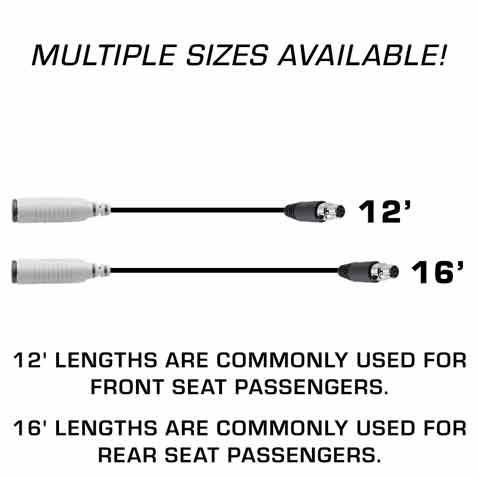 STX STEREO Straight Cable to Intercom (Select Length) - Rad Parts