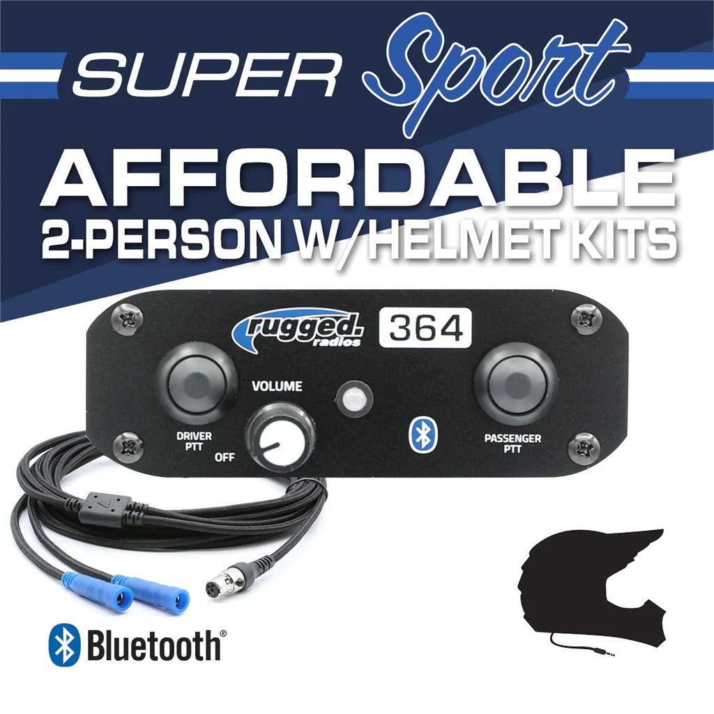 Super Sport 364 2-Person Intercom System with Helmet Kits | Rugged Radios - Rad Parts