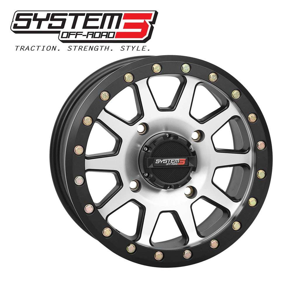 System 3 OFFROAD 15" Beadlock 4/137 Wheels Package with XCR 350 Tires - Rad Parts
