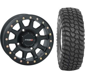 System 3 OFFROAD 15" Beadlock 4/137 Wheels Package with XCR 350 Tires - Rad Parts