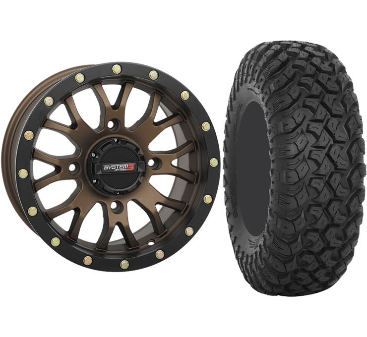 System 3 Wheel and Tire Combo St-3 Simulated Beadlock Wheel with RT320 Off-Road Tires - Rad Parts