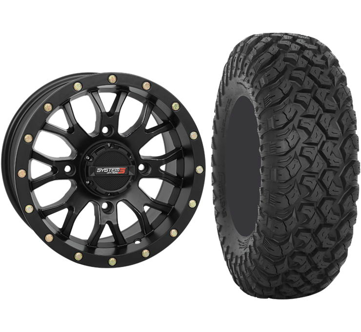 System 3 Wheel and Tire Combo St-3 Simulated Beadlock Wheel with RT320 Off-Road Tires - Rad Parts