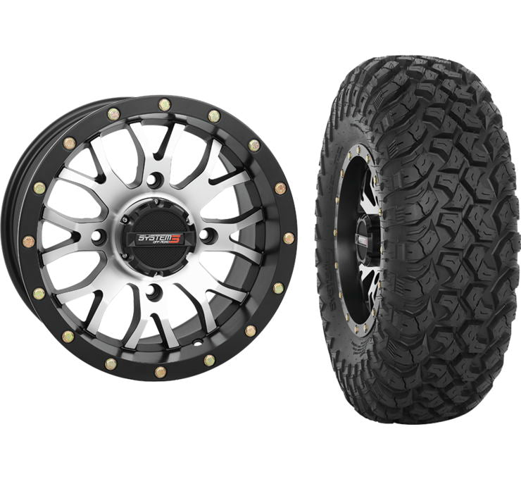 System 3 Wheel and Tire Combo St-3 Simulated Beadlock Wheel with RT320 Off-Road Tires - Rad Parts