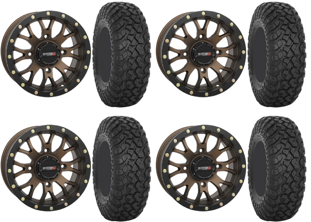 System 3 Wheel and Tire Combo St-3 Simulated Beadlock Wheel with RT320 Off-Road Tires - Rad Parts