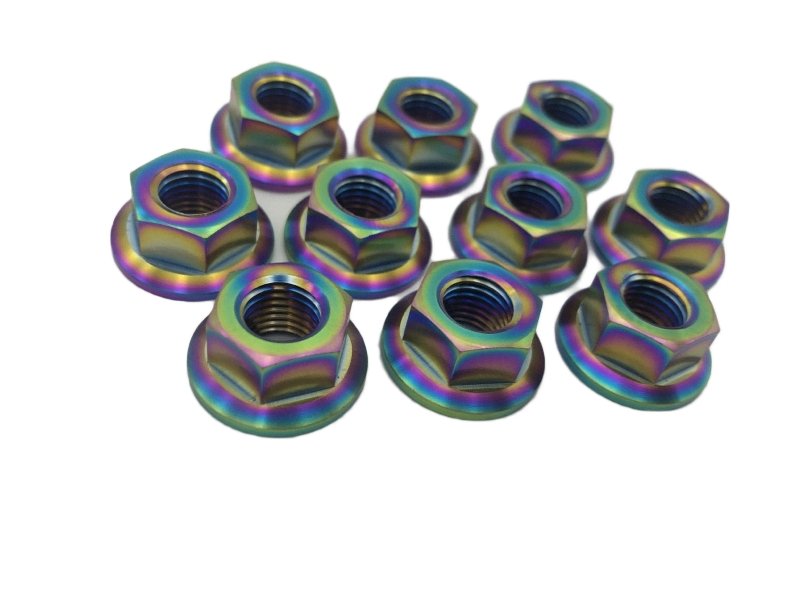 Titanium Flange Nuts M10x1.25 - Rad Parts