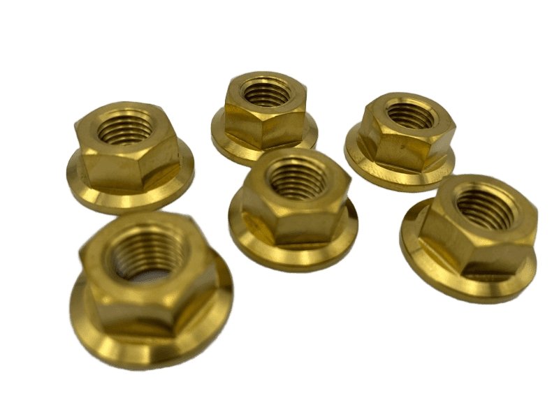 Titanium Flange Nuts M10x1.25 - Rad Parts