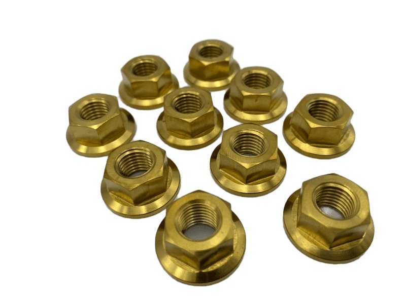Titanium Flange Nuts M10x1.25 - Rad Parts