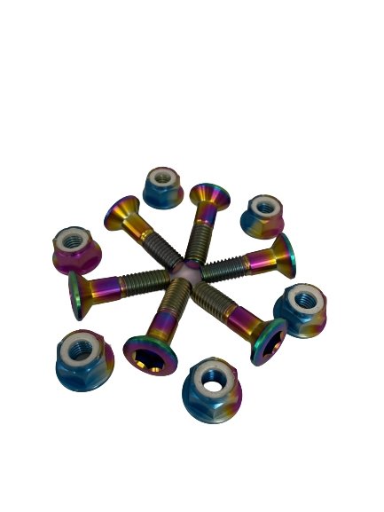 Titanium Sprocket Bolts and Nuts Pack Of 6 Kit by R.A.D. Honda Kawasaki KTM Yamaha Dirtbike - Rad Parts