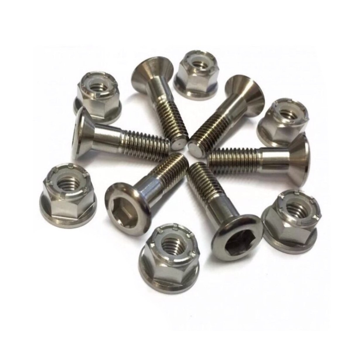 Titanium Sprocket Bolts and Nuts Pack Of 6 Kit by R.A.D. Honda Kawasaki KTM Yamaha Dirtbike - Rad Parts