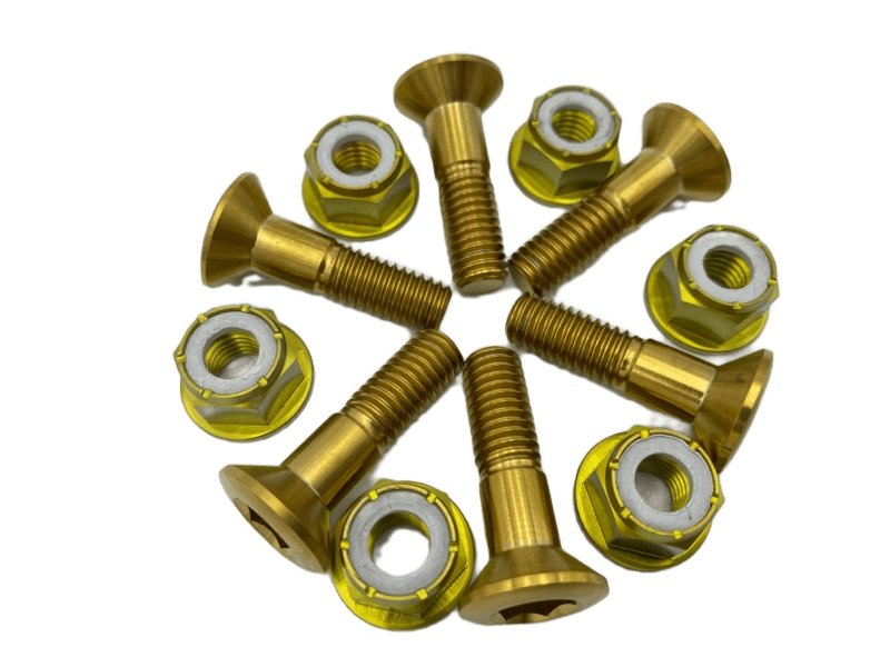 Titanium Sprocket Bolts and Nuts Pack Of 6 Kit by R.A.D. Honda Kawasaki KTM Yamaha Dirtbike - Rad Parts