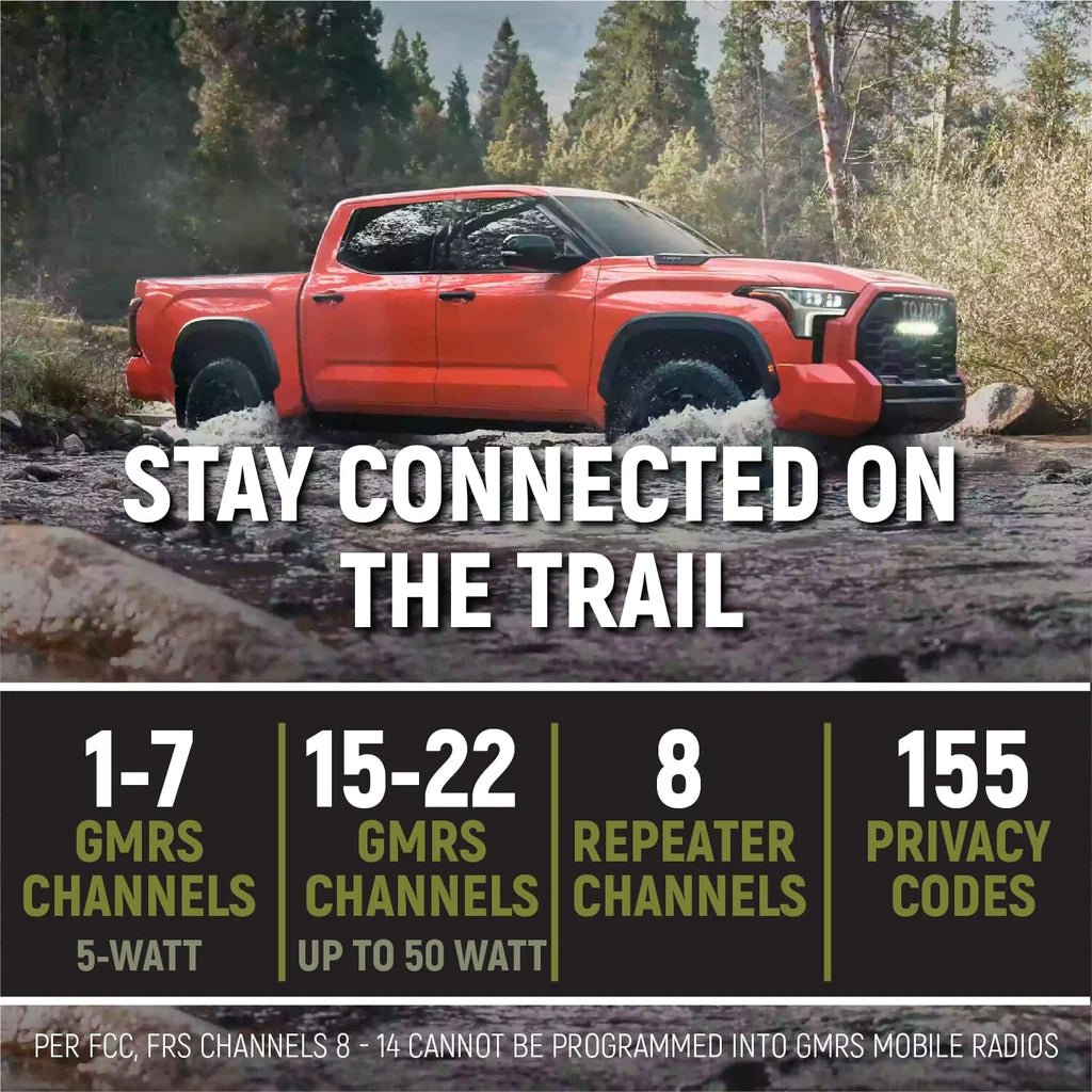 Toyota Radio Kit GMRS Waterproof Mobile Radio for Toyota Tundra | Rugged Radios - Rad Parts