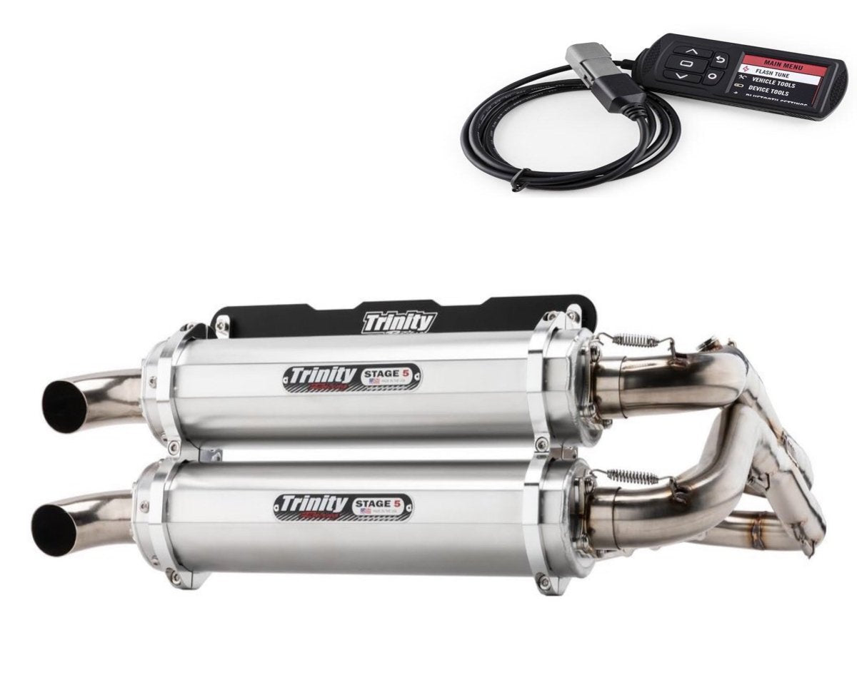 Trinity Racing Polaris RZR RS1 EXHAUST SYSTEMs FITS 2018-2020 STAGE 5 BY TRINITY RACING WITH POWERVISION REFLASH TUNER - Rad Parts