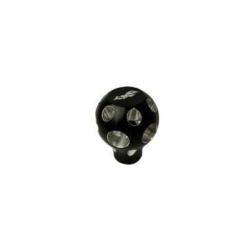 Ultra light black anodized UTV shift knob made from billet 6061 aluminum with DragonFire Racing logo and universal fit