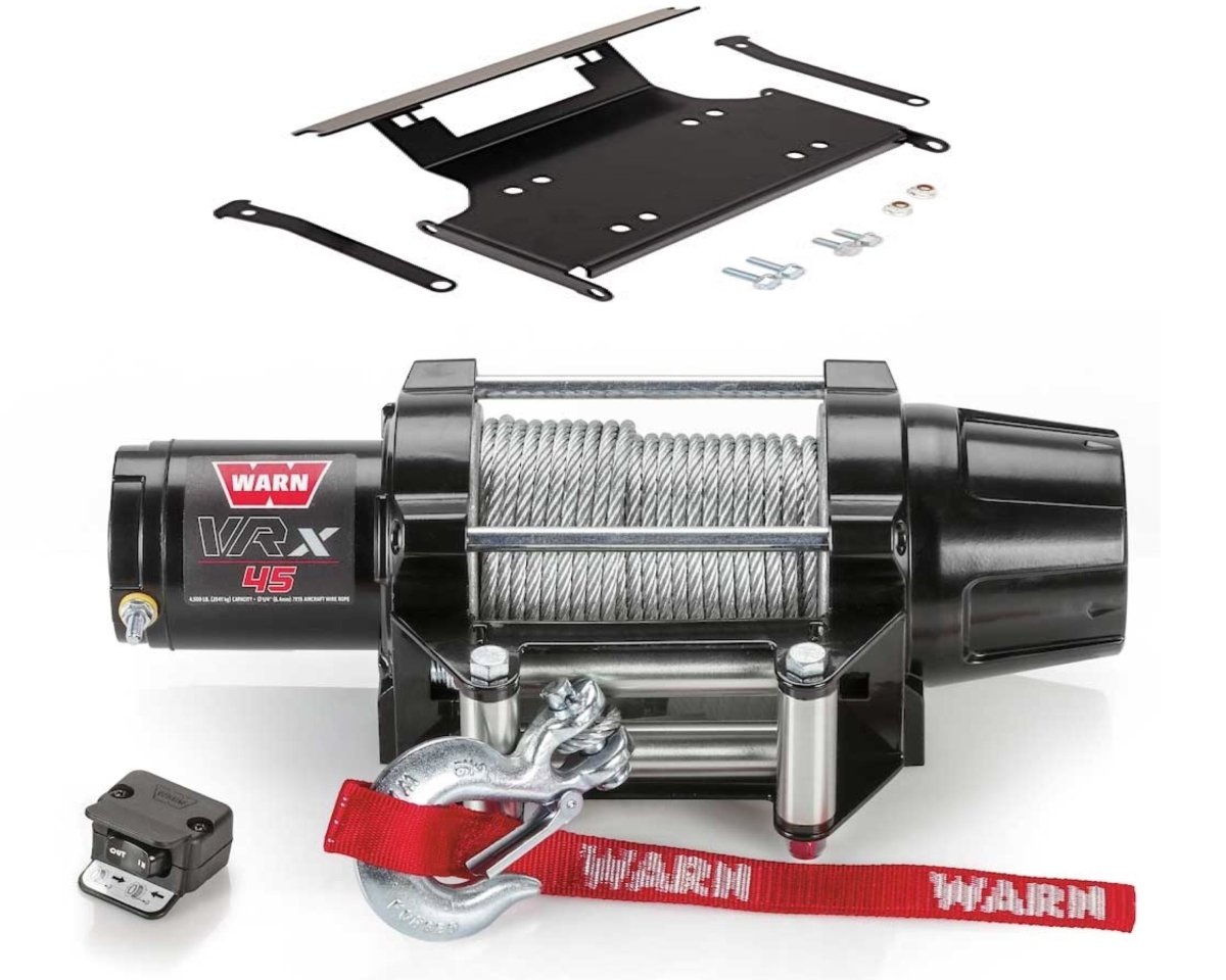 Warn VRX 45 Powersport Winch and Honda Talon Mounting Kit - Rad Parts