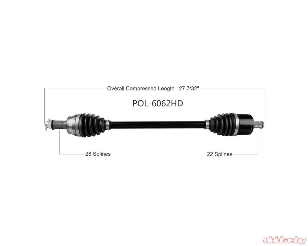 Wide Open Cano POL-6062HD AX6662 - Front Left or Right Cano Heavy Duty CV Axle - Rad Parts