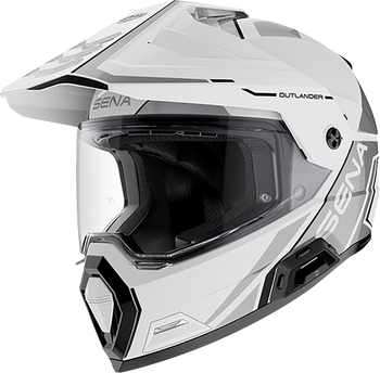 Sena Outlander dual-sport helmet with built-in Mesh intercom