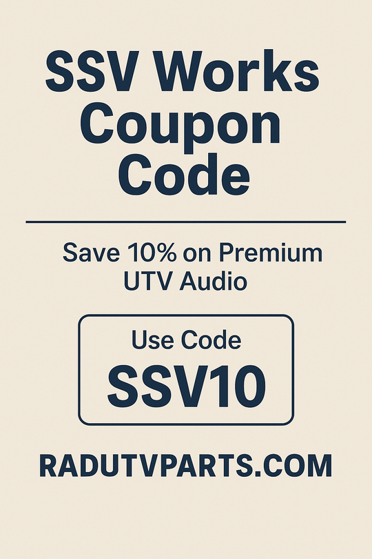 SSV Works Coupon Code – Save 10% at RadUTVParts.com – Rad UTV Parts