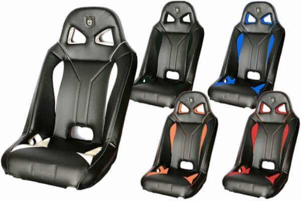 Pro Armor accessories black racing seats with color accents for UTVs