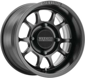 Black Method brand UTV wheel rim with multi-spoke design and center cap