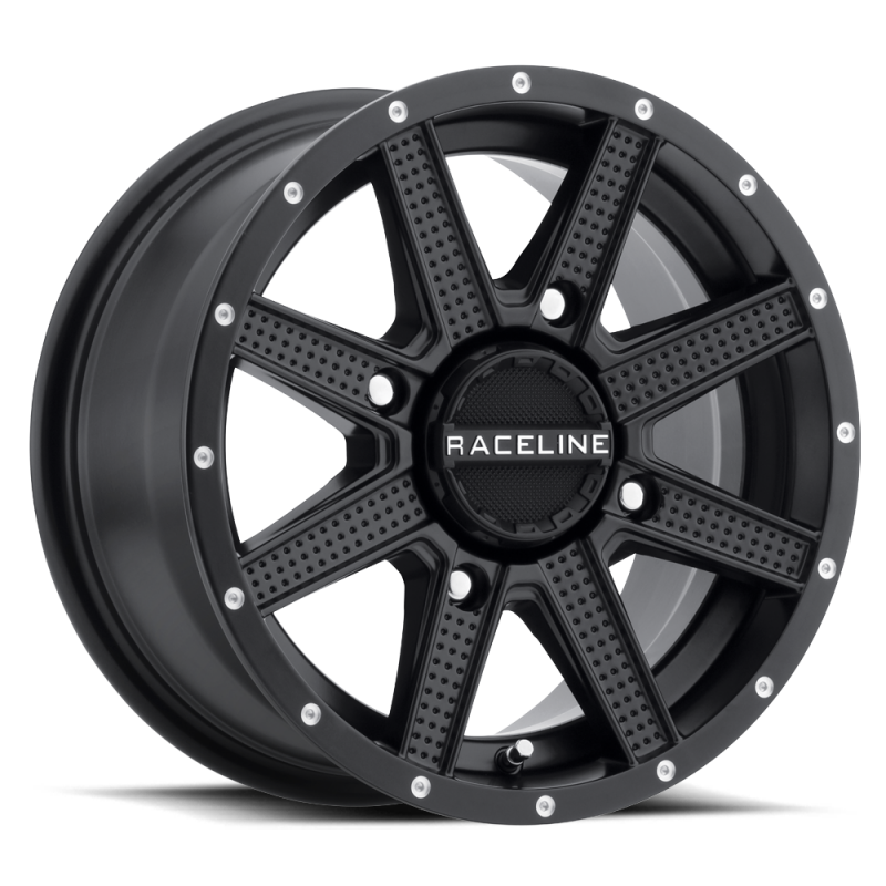 Raceline Hostage 14x7 UTV Wheel – 4x110 Satin Black – detail view