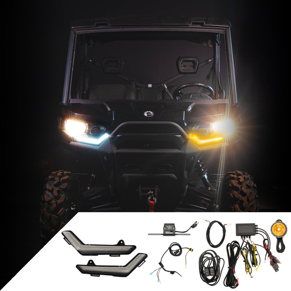 Can-Am Defender Auto Cancel Turn Signal Kit with Signature Lights