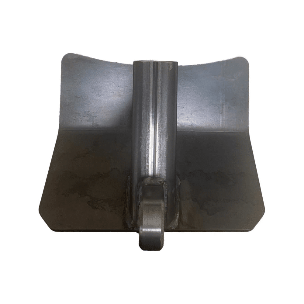 Hitch Skid with Recovery Point Short — Hitch Skid with Recovery Point Short AJK Offroad Straight on Close Up in Gray