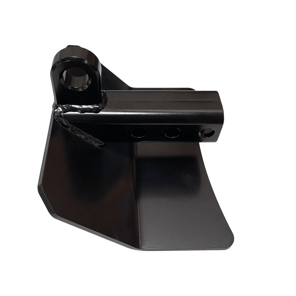Hitch Skid with Recovery Point Short — Hitch Skid with Recovery Point Short by AJK Offroad Horizontal Angle in Black