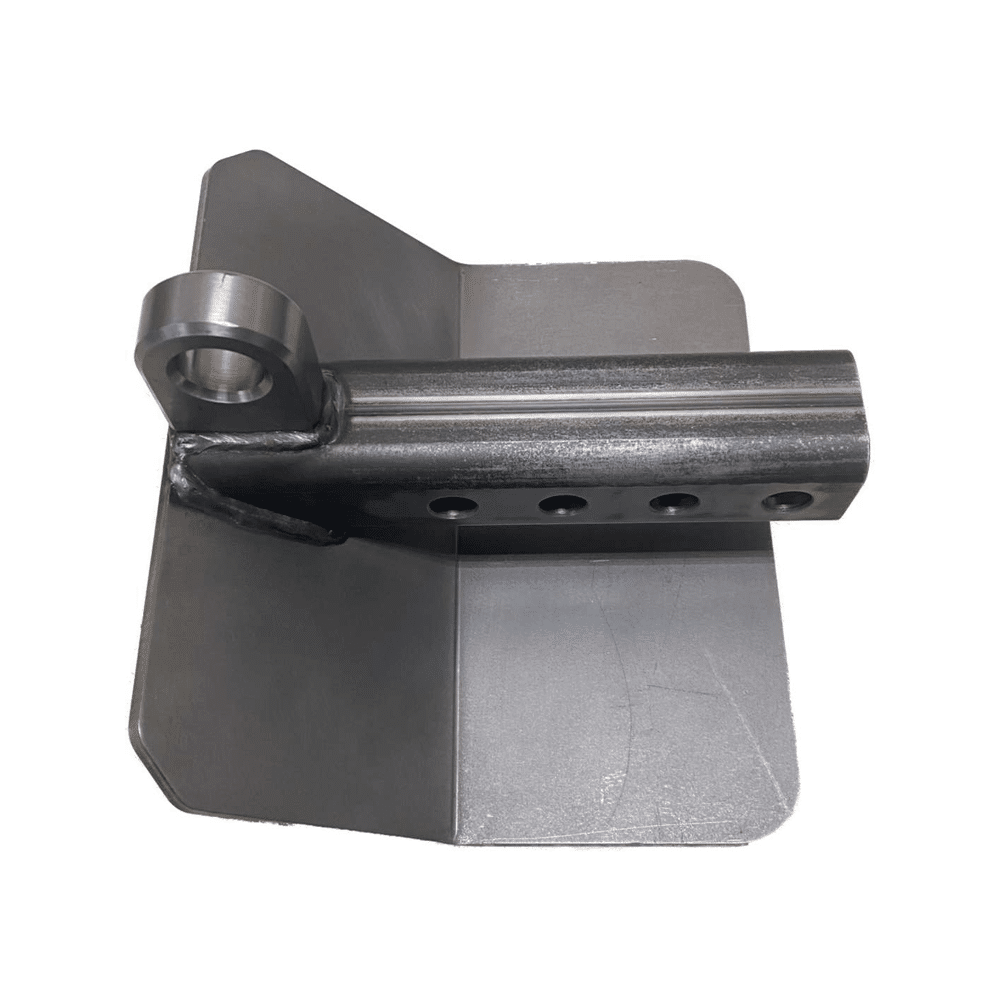 Hitch Skid with Recovery Point — Hitch Skid with Recovery Point by AJK Offroad Horizontal View in Gray
