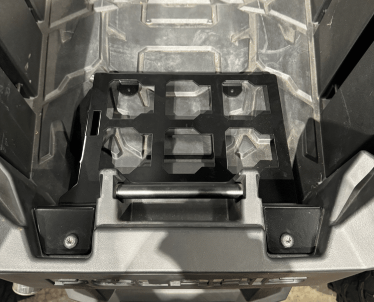 Polaris RZR Pro XP / Turbo R / Pro S Packout Mount — Polaris RZR PRO XP / Turbo R Packout Mount by AJK Offroad Close Up View of Alternate Installation
