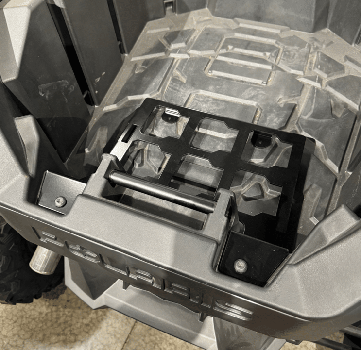 Polaris RZR Pro XP / Turbo R / Pro S Packout Mount — Polaris RZR PRO XP / Turbo R Packout Mount by AJK Offroad Alternate View of Installation