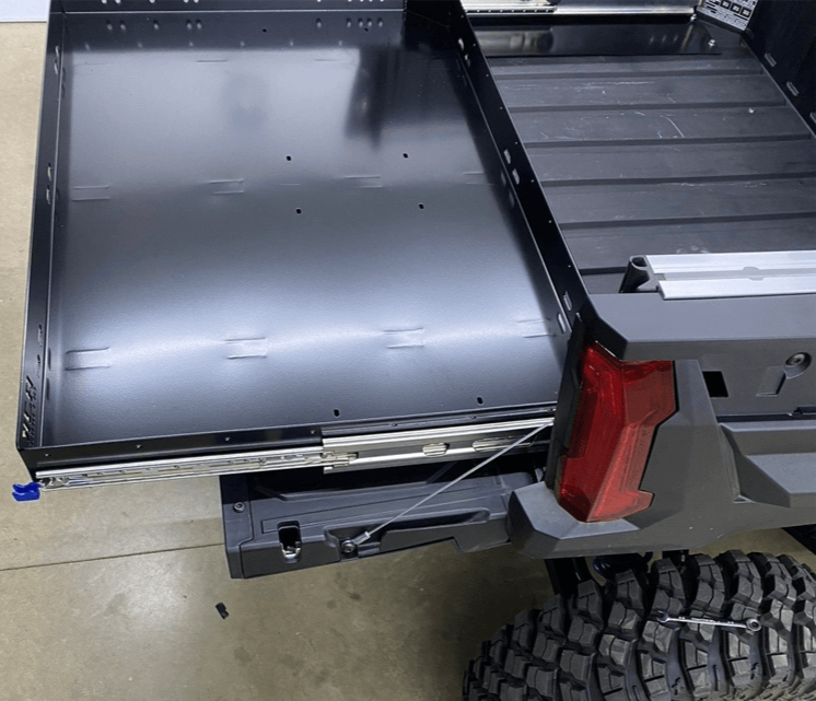 Polaris Xpedition Bed Drawer — Polaris Xpedition Bed Drawer by AJK Offroad Top Side View