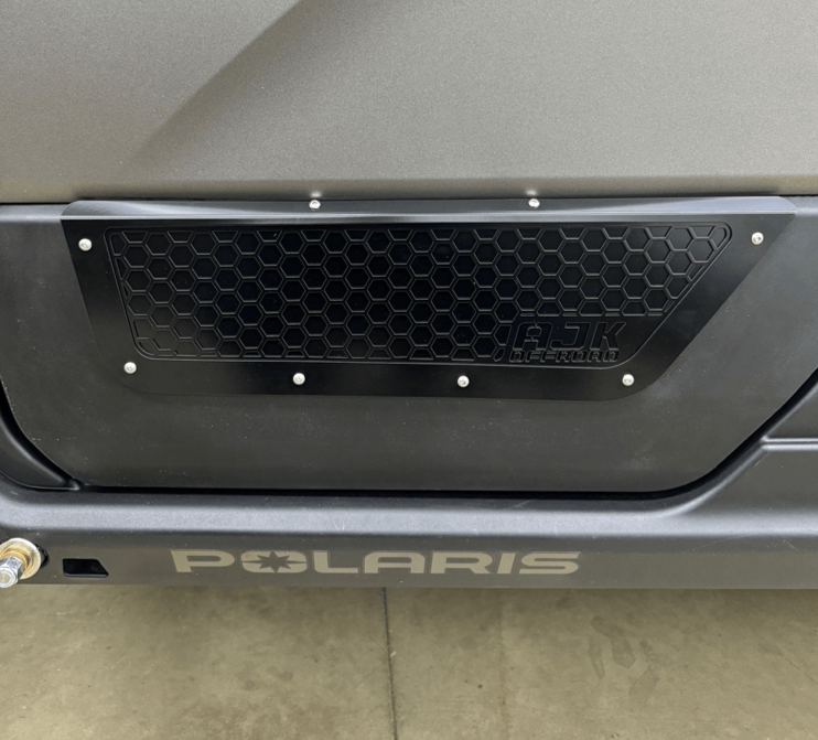 Polaris Xpedition Vented Lower Doors Inserts — Polaris Xpedition Vented Lower Doors Inserts by AJK Offroad Close Up of Front Vented Door in Black