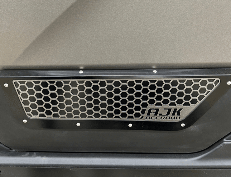 Polaris Xpedition Vented Lower Doors Inserts — Polaris Xpedition Vented Lower Doors Inserts by AJK Offroad Close Up of Silver Color Vents