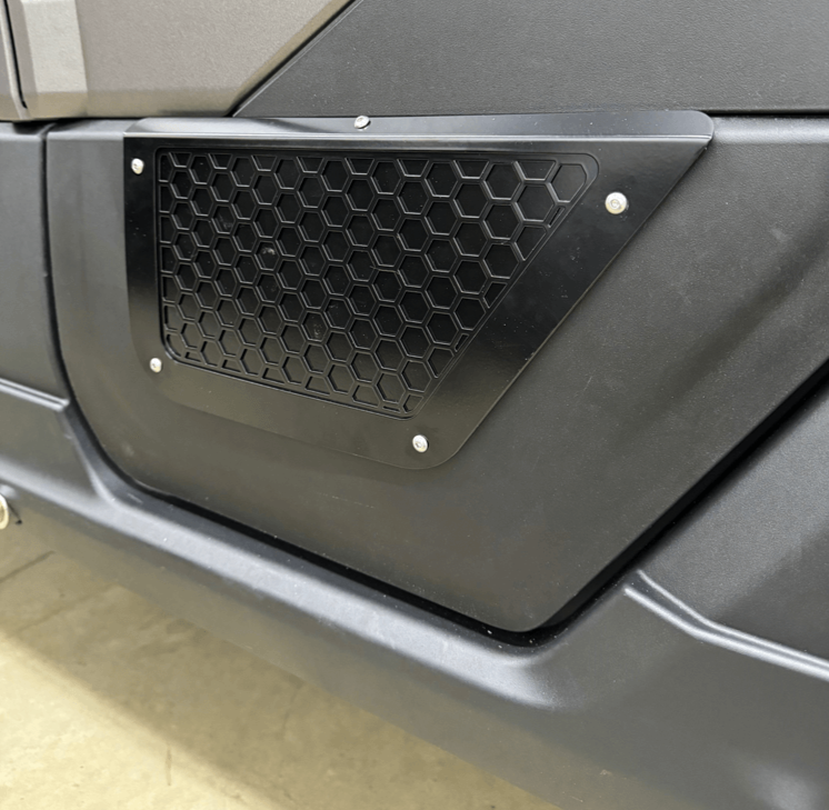 Polaris Xpedition Vented Lower Doors Inserts — Polaris Xpedition Vented Lower Doors Inserts by AJK Offroad Side Close Up of Rear Doors in Black