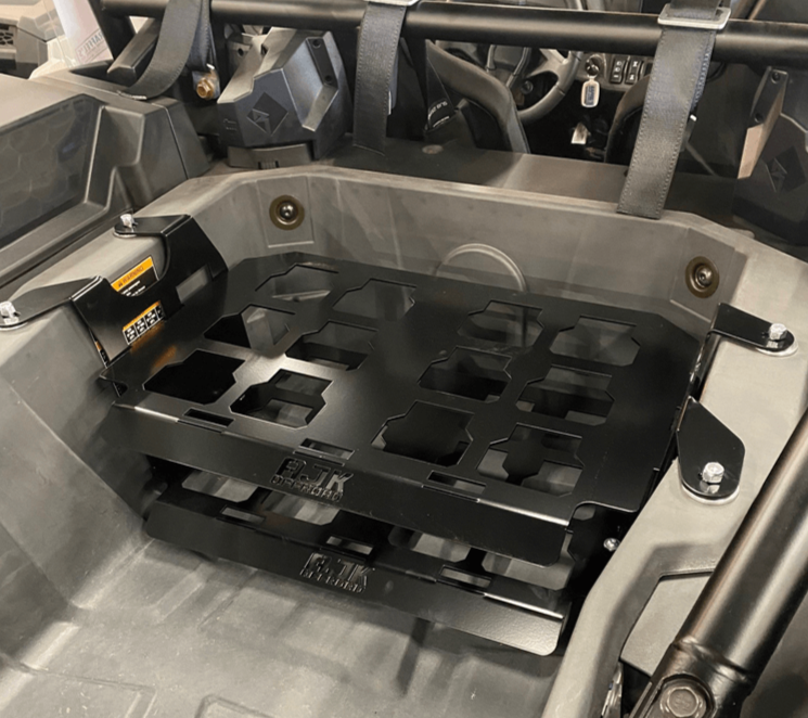 Polaris RZR XP 1000 2024+ Packout Mount — Polaris RZR XP 1000 2024 Model Year  AJK Offroad Side View of Top and Bottom Plates with No Kits