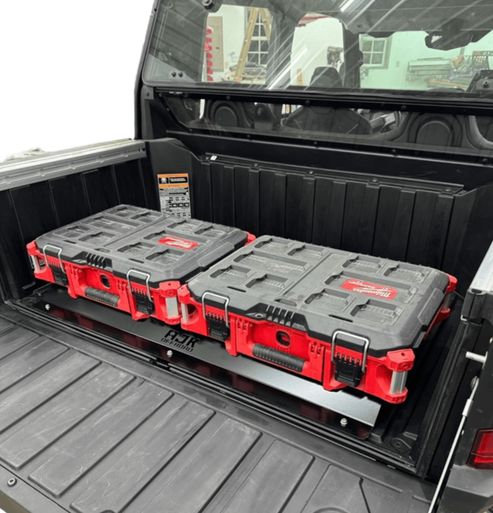 Polaris Xpedition Rear Packout Mount — Polaris Xpedition Rear Packout Mount by AJK Offroad with two flat kits installed Right Slight Angle View