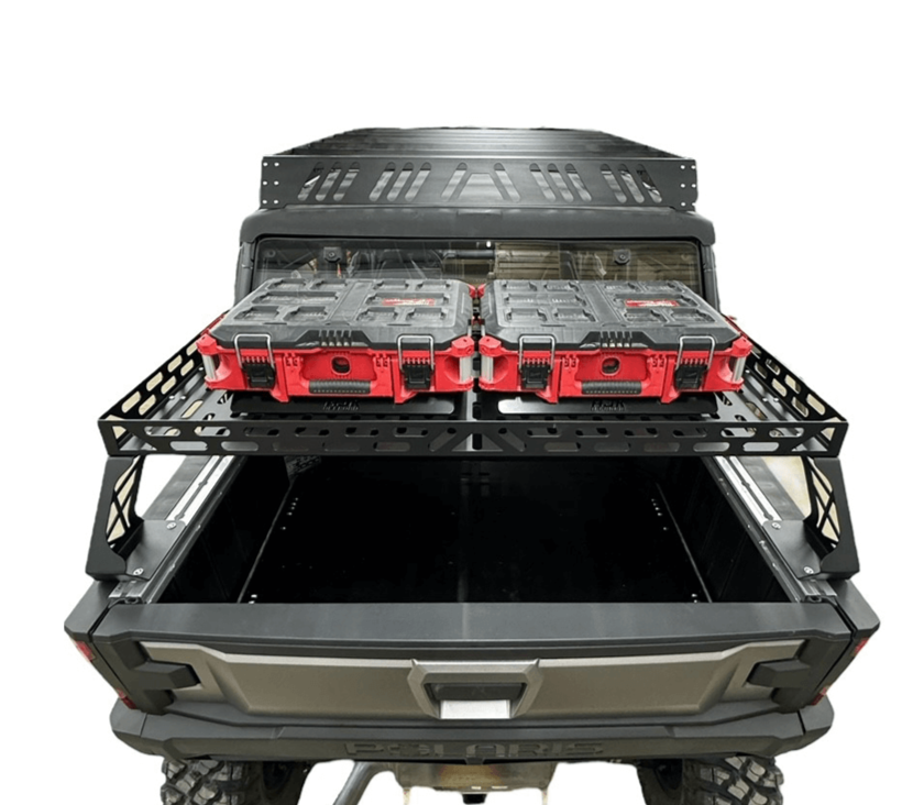 Polaris Xpedition Short Headache Rack 3/4 Rack — Polaris Xpedition Short Headache Rack 3/4 Rack by AJK Offroad Top Back View with Two Kits