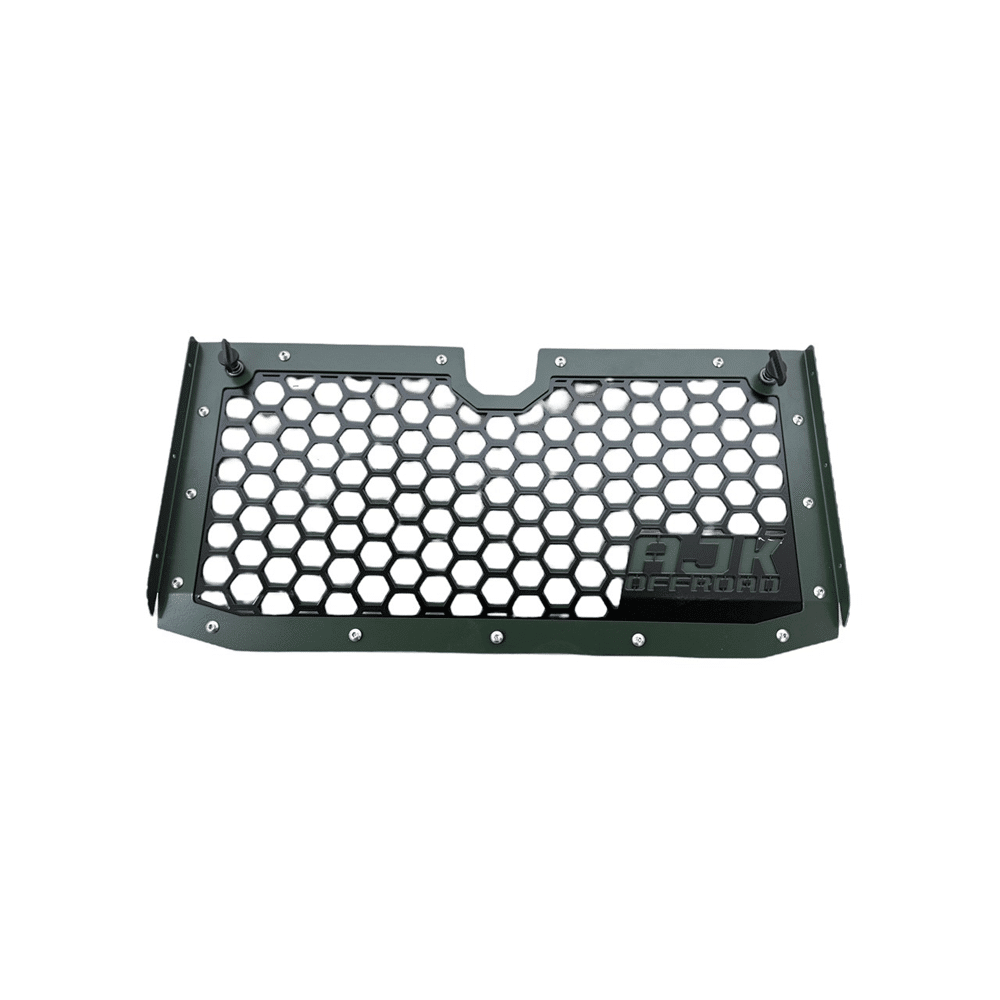 Polaris Xpedition Grille — Polaris Xpedition Grill by AJK Offroad Far Front View of Green Grill