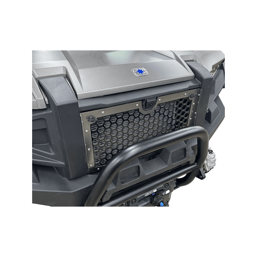 Polaris Xpedition Grille — Polaris Xpedition Grill by AJK Offroad in Raw Aluminum Left Side View