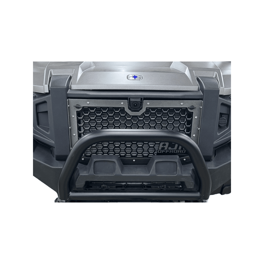 Polaris Xpedition Grille — Polaris Xpedition Grill by AJK Offroad in Raw Aluminum Installed on Front