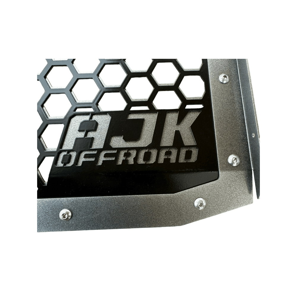 Polaris Xpedition Grille — Polaris Xpedition Grill by AJK Offroad Close Up of AJK Offroad Logo on Grille